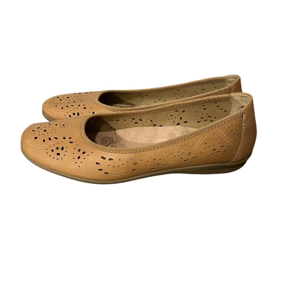 *NFS*Earth Spirit Gelron 2000Laser Cut ArchSupport FauxLeather Comfort Flats 9.5